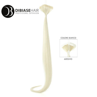 Ciocche Naturali Biadesive 50/55cm 10Pz Bianco