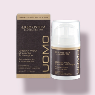 Crema Viso Uomo Idratante Anti-Rughe Acido Jal. + Vit.B5